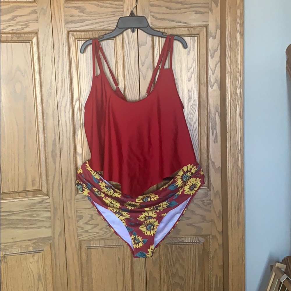 Two piece high waisted swimsuit